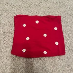 Flowered tube top